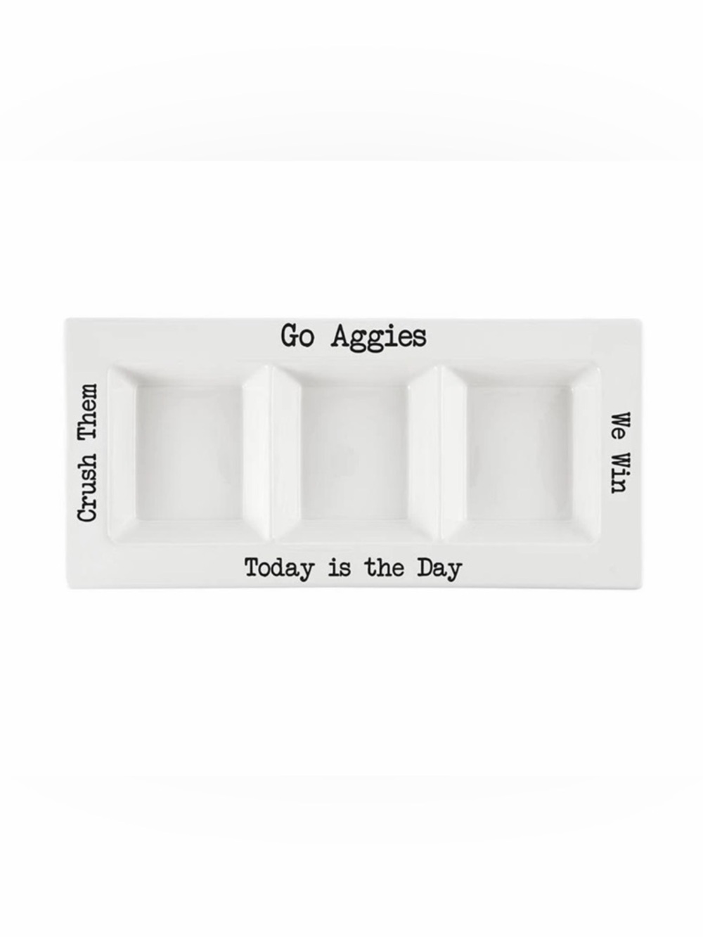Texas A&M Aggie Serving Tray Condiments Sports Fan Football Baseball Tailgate